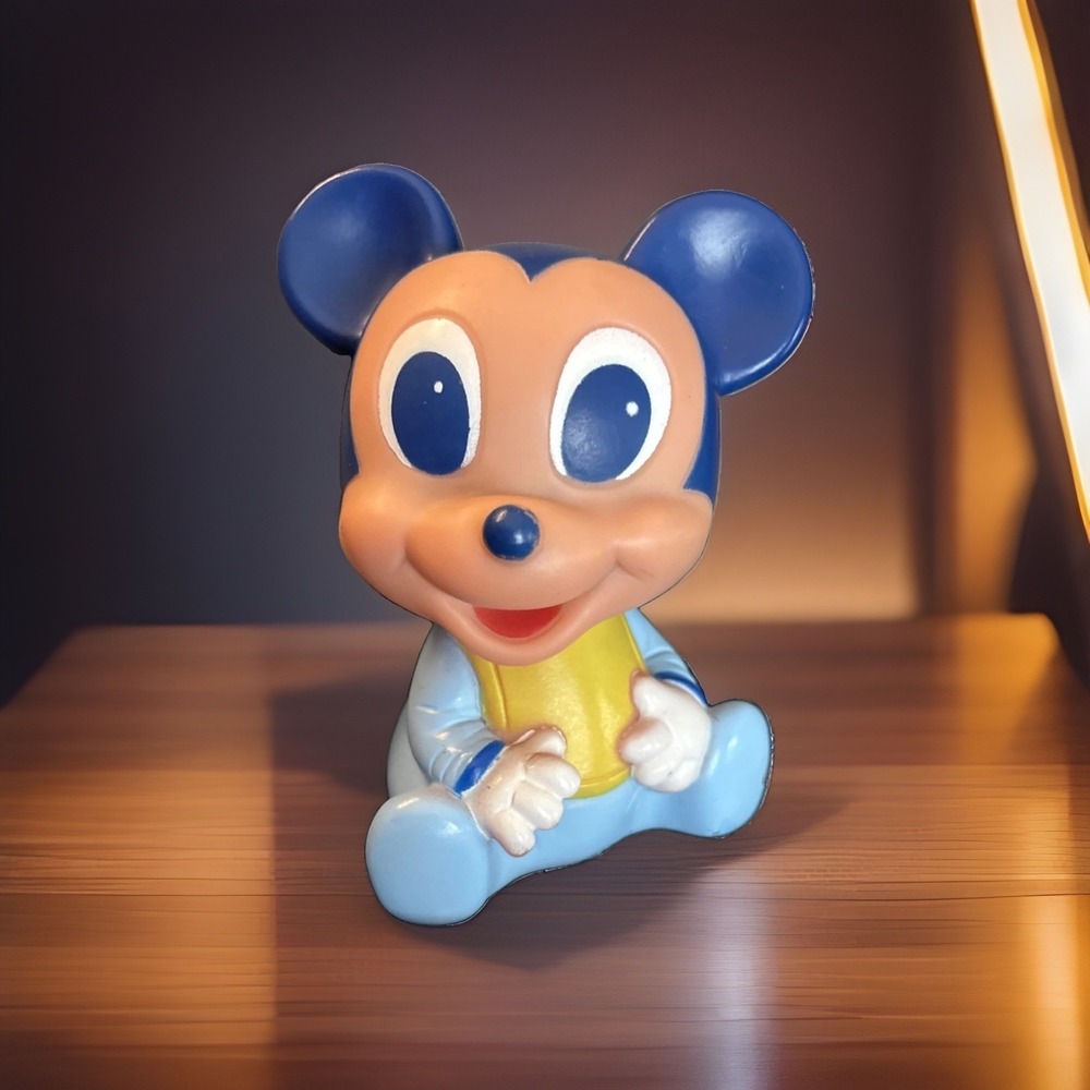 Vintage 1980's Disney Baby Mickey Mouse Squeeze Toy